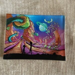 Glass Rick and Morty Cannabis Tobacco Rolling Tray
